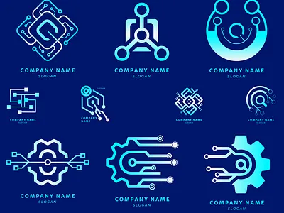 Technology Logos adobe illustrator adobe photoshop branding figma graphic design illustration logo logo design technology technology logo