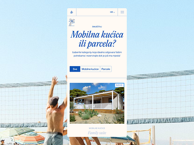 Camping Šimuni pt.03 art direction blue camping design tourism ui ux web website