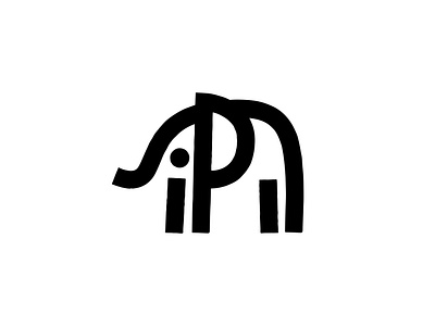 iP aistis branding concept design elephant graphic design identity lithuania logo mark minimal simple simple logo symbol vilnius