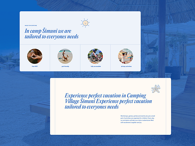 Camping Šimuni pt.04 art direction blue camping design tourism ui ux web website