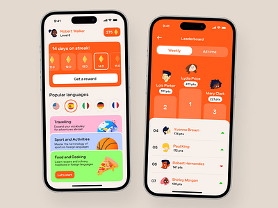 Language Learning Mobile App: animation app app design design mobile mobile app mobile app design mobile app ui mobile design mobile ui design mobile ui ux ui ui ux ui ux design ux