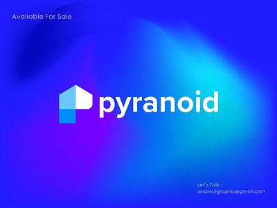 Pyranoid - P Letter Home Concept Logomark branding finance home logo design p home p house p letter logo p logo property real estate smart home