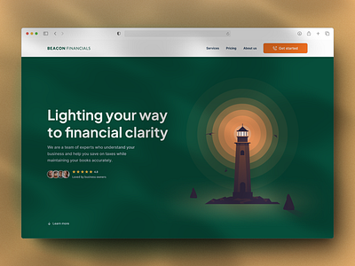 Beacon Financials finance hero web design