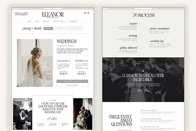 Eleanor Showit Website Template black and white clean destination destination wedding eleanor showit website template elegant luxury modern photographer photographer marketing portfolio template portfolio wordpress