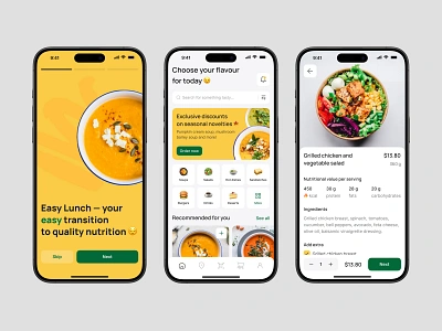 Easy Lunch – Smart Fridge App app design food foodtech fridge groceries ios app meal mobile app organization smartfridge ui ux uxdesign