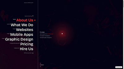 Creative & interactive Our Services for the Agency landing page agency animation creative landing page dark theme framer interaction landing page motion motion graphics ui ux web design