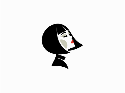 Elegant Woman Logo beauty branding design elegant emblem face fashion feminine geometric girl icon identity illustration logo mark minimalist modern symbol vector woman