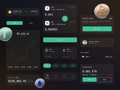 Mobile UI Kit for Cryptocurrency App app app design app interfaces application application design best cards ui design mobile mobile app mobile app design company mobile interface top app development company ui ui design ui kit user interface