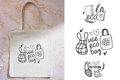 Use eco bag doodle bag eco friendly recycle zero waste