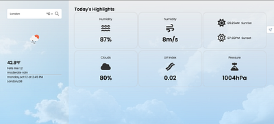 Daily UI Challenge #037 app challenge css dailyui day37 hmtl weather website