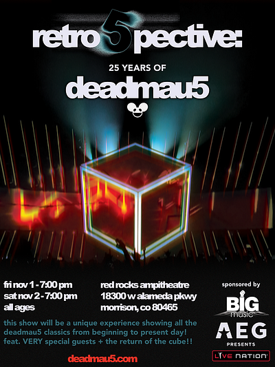 Photoshop II Final: Event Poster concert deadmau5 graphic design motion blur poster tour