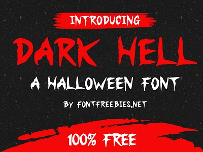 Dark Hell: The Ultimate Free Halloween Font for Spooky and Bold design font free free font free font download freebie freebies halloween horror illustration spooky typeface