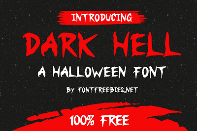 Dark Hell: The Ultimate Free Halloween Font for Spooky and Bold design font free free font free font download freebie freebies halloween horror illustration spooky typeface