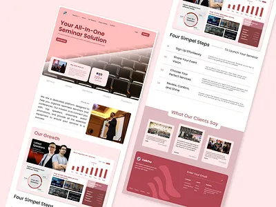 TalkPro - Your All In One Seminar Solution Website dashboard design landingpage seminar ui ux webdesign