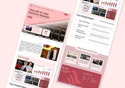 TalkPro - Your All In One Seminar Solution Website dashboard design landingpage seminar ui ux webdesign