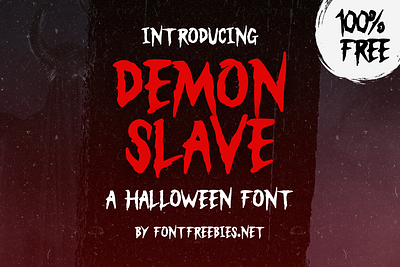 Demon Slave: Unleash the Darkness in Your Halloween Designs design font free free font free font download freebie freebies halloween typeface