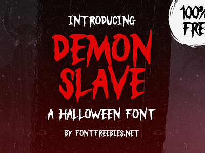 Demon Slave: Unleash the Darkness in Your Halloween Designs design font free free font free font download freebie freebies halloween typeface