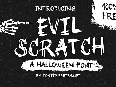 Evil Scratch: A Free Halloween Font for Bold and Spooky Designs font free free font free font download freebie freebies halloween horror spooky typeface