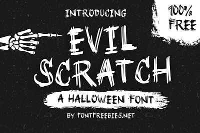 Evil Scratch: A Free Halloween Font for Bold and Spooky Designs font free free font free font download freebie freebies halloween horror spooky typeface