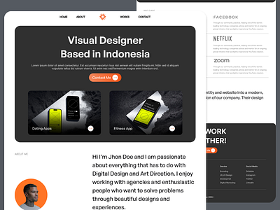 Portfolio Landing Page landing page ui ux