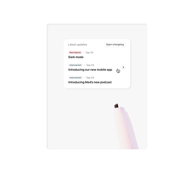 Changelog widget changelog design illustration ui widget