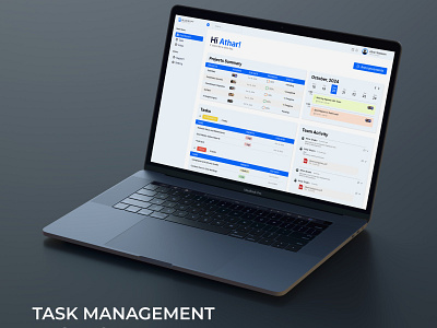 BlockyFy - Task Management Dashboard branding crm dashboard designing deskop figma interface jitter sketch ui user interface ux wireframes