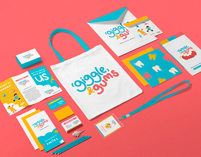 Giggle & Gums Branding brand design branding dental design graphic design kid design kids branding