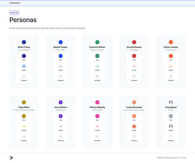 Personas component design system interface product product design ui ux