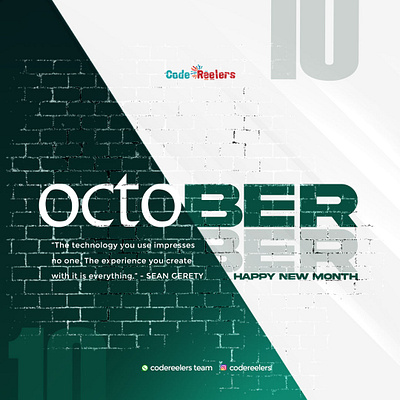 October New Month Design art branding design flyer graphics illustration october