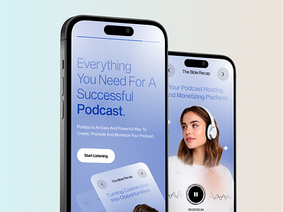 Podcast mobile application ui audio app audio streaming media player minimal design mobile app mobile ui music podcast podcast app product design streaming app ui ux