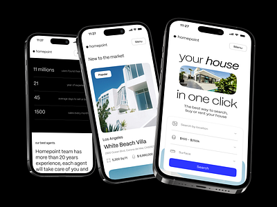 Real Estate Mobile airbnb bnb creative design minimal mobile mobile design properties real estate responsive ui ux web design