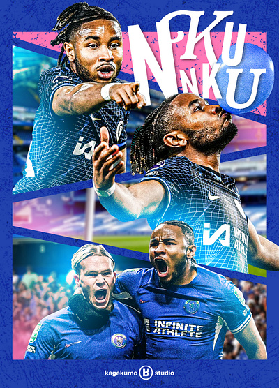 Christopher Nkunku of Chelsea Fanmade Poster Design chelsea design fanmade football graphic design pho photoshop poster soccer