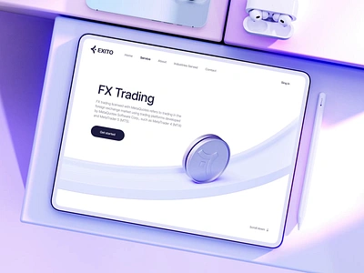 3D website aimation of Exito FX trading 3d animation ai ai web ai website business crypto e commerce ecommerce finance fintech landing landing page trading ui web web design web site web3 webdesign website