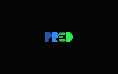 PRED blue brand branding color design graphic design green logo pred vector