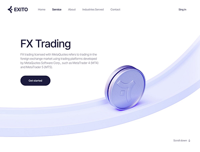 3D website animation of Exito scroll 3d animation business crypto crypto website finance fintech fintech website landing landing page mobile design service trading ui web web site webdesign website