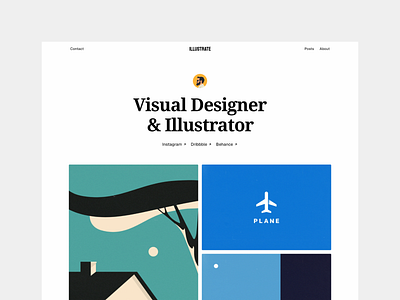 Illustrate - Webflow Portfolio Template illustration minimalist minimalist portfolio portfolio web design webflow portfolio webflow portfolio template webflow template