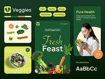 Veggies Social Media Design brand brand guidelines brand identity branding illustrator media photoshop social social media social media design social media template