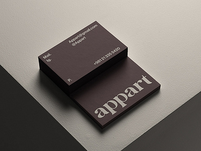 Appart Business Card Design brand design branding business business card business card design card card design illustrator photoshop print design