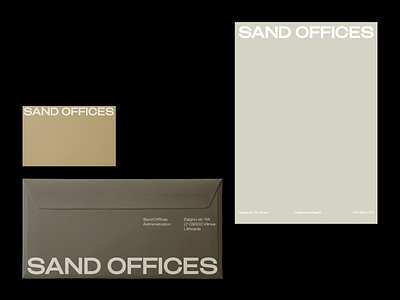 Sand Offices branding design editorial graphic design logotype sand stationary