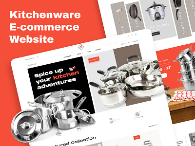 Kitchenware E-commerce Website | UIUX e commerce e commerce website figma kitchen design kitchenware landing page uiux web design website