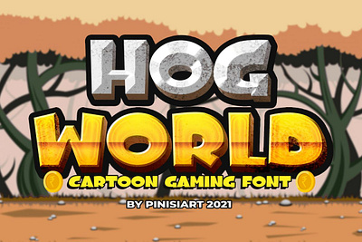 Hog World – Cartoon Font cartoon font comic font gaming font kids font modern font