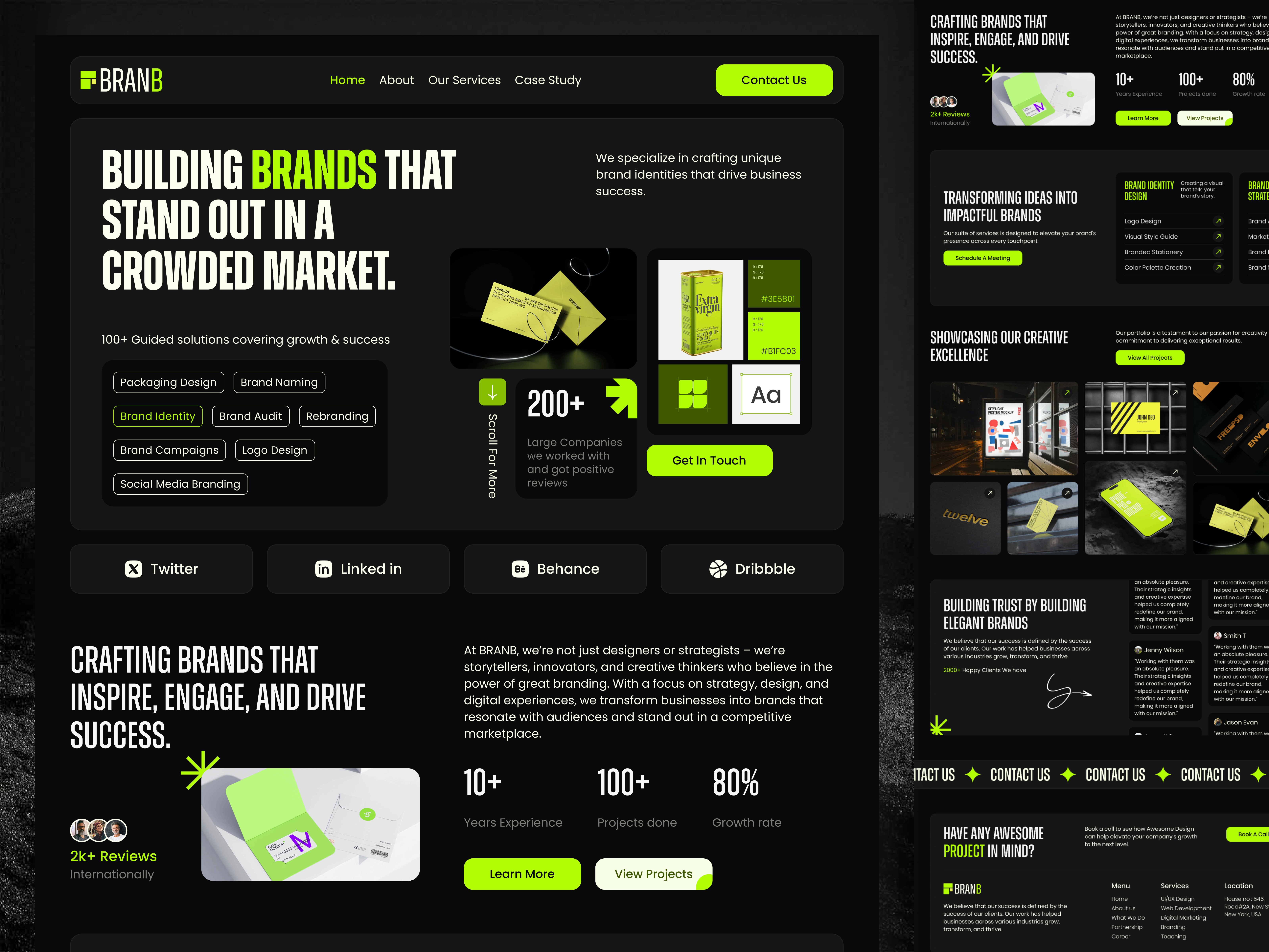 Example of Website Landing Page UI Design