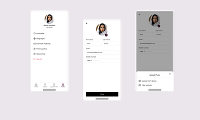 Profile UI design figma illustration ui ux