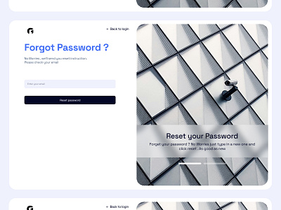 Reset password — OneGate figma ui ux web web design