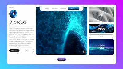 Digital Camera Tech / Website Design & Animation animation digital graphic design landing page logo tech ui webflow website
