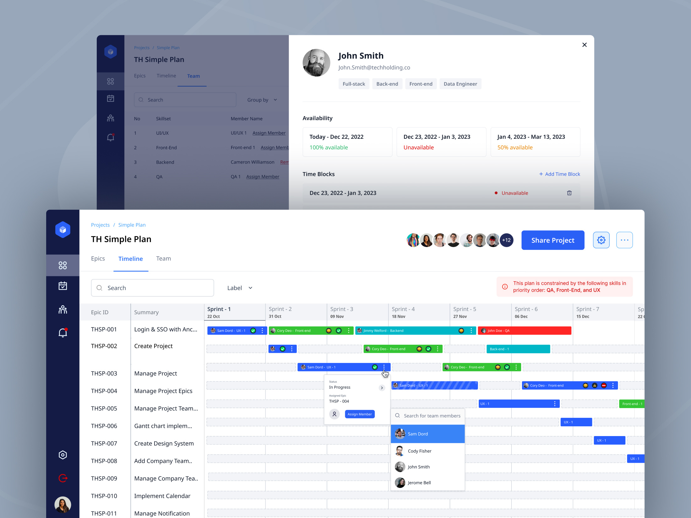 Example of Simple Plan - Project management