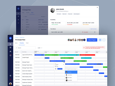 Simple Plan - Project management agile agile dashboard agile software dashboard dashboard app dashboard ui epic estimation kanban project management project planing resource management scrum simple plan sprint sprint planing task management team management timeline user management web app