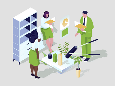 Business Statistic 2D Isometric Animation 2d animation business analysis business meeting business report business statistic data data visualization finances flat graphs illustration isometric man motion office presentation teamwork woman workers