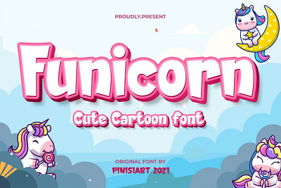 Funicorn – Cartoon Font cartoon font comic font cute font kids font modern font