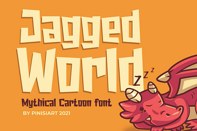 Jagged World – Mythical Cartoon Font cartoon font comic font cute font gaming font kids font modern font